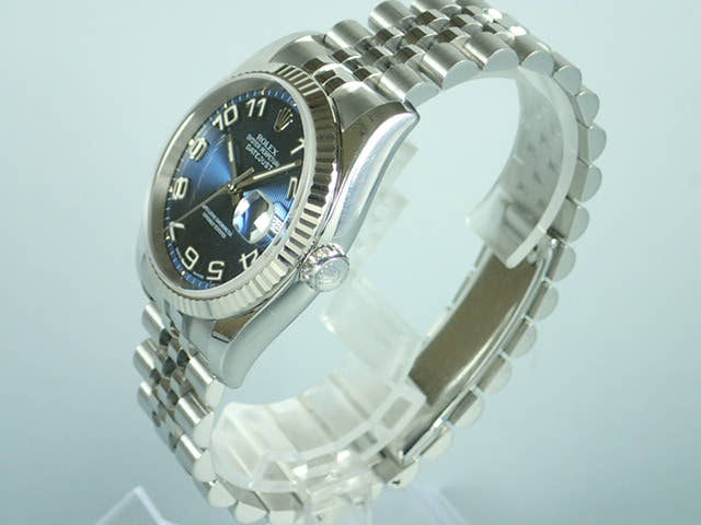 ロレックス デイトジャスト Ref.116234 ブルーコンセントリック文字盤 中古 datejust-54 ジュビリーブレスレット