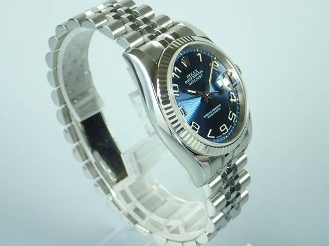 ロレックス デイトジャスト Ref.116234 ブルーコンセントリック文字盤 中古 datejust-54 ジュビリーブレスレット