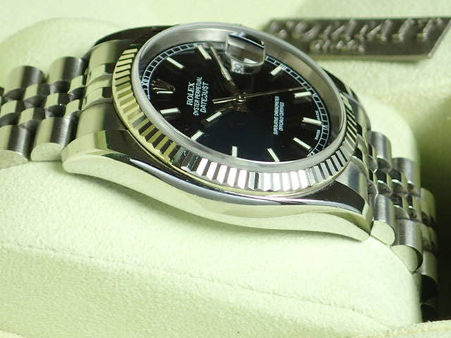 ロレックス デイトジャスト Ref.116234 ブラック バーインデックス文字盤 中古 datejust-55 ジュビリーブレスレット