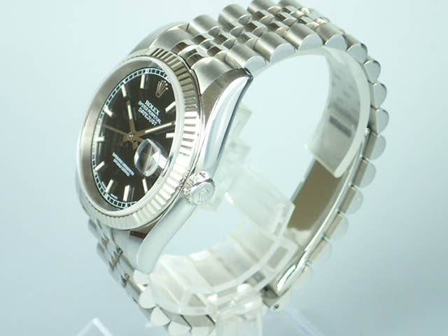 ロレックス デイトジャスト Ref.116234 ブラック バーインデックス文字盤 中古 datejust-55 ジュビリーブレスレット