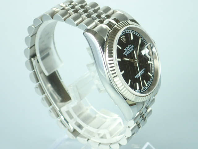 ロレックス デイトジャスト Ref.116234 ブラック バーインデックス文字盤 中古 datejust-55 ジュビリーブレスレット