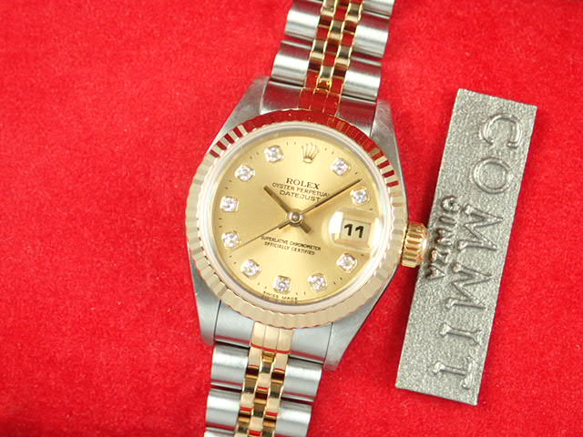 Rolex Datejust Champagne 10P Diamond Ladies