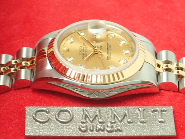 Rolex Datejust Champagne 10P Diamond Ladies