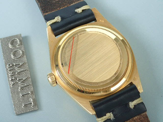 ロレックス デイトジャスト Ref.16018 オニキス文字盤 中古 datejust-58 革ベルト