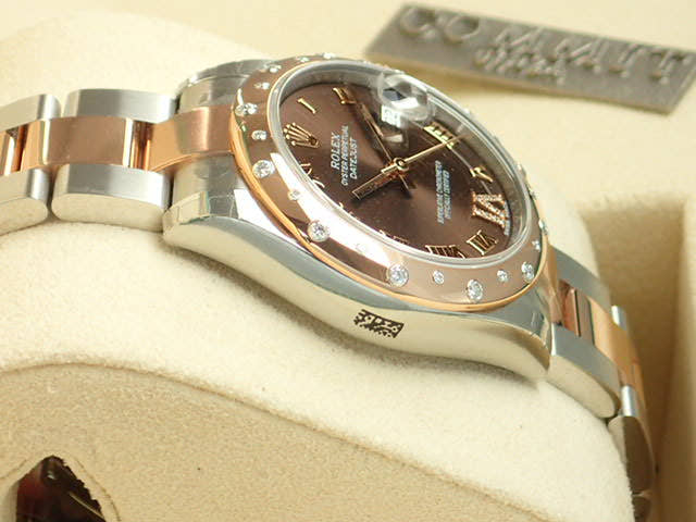 ロレックス デイトジャスト Ref.178341 チョコレートブラウンローマVIダイヤ文字盤 未使用 datejust-59