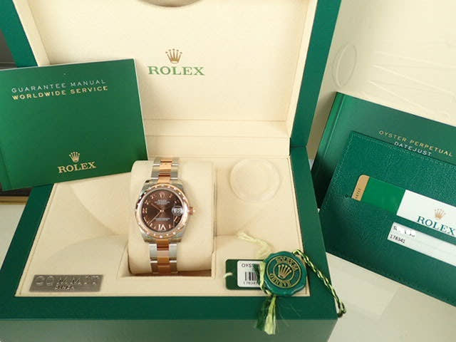 ロレックス デイトジャスト Ref.178341 チョコレートブラウンローマVIダイヤ文字盤 未使用 datejust-59