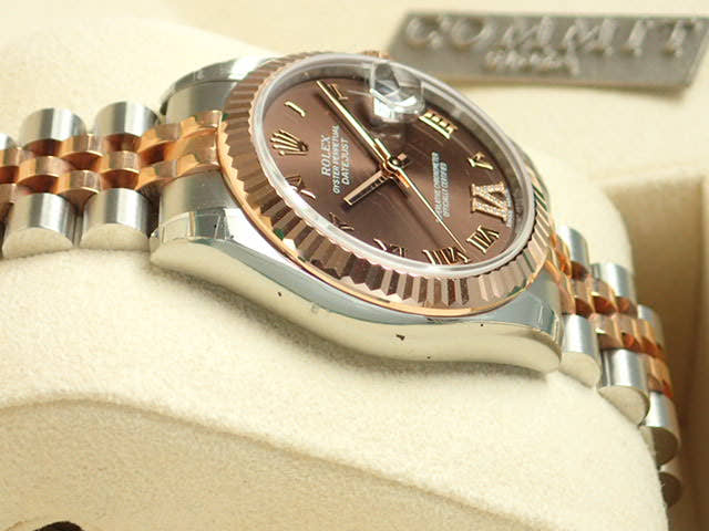 ロレックス デイトジャスト Ref.178271 チョコレートブラウンローマVIダイヤ文字盤 未使用 datejust-61 ジュビリーブレスレット