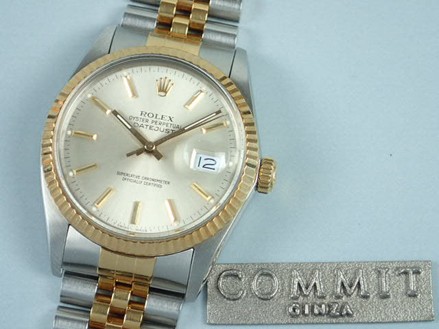 ロレックス デイトジャスト Ref.16013 シルバー文字盤 中古 datejust-64 ジュビリーブレスレット