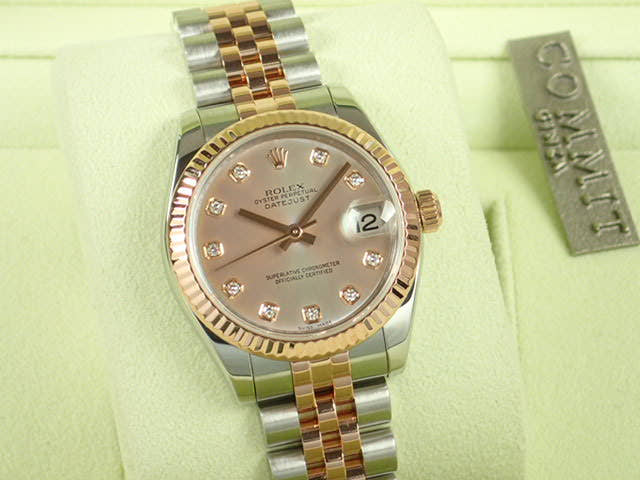 ロレックス デイトジャスト Ref.178271 ピンク文字盤 中古 datejust-63 ジュビリーブレスレット