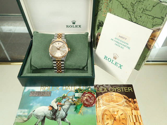 ロレックス デイトジャスト Ref.16013 シルバー文字盤 中古 datejust-64 ジュビリーブレスレット