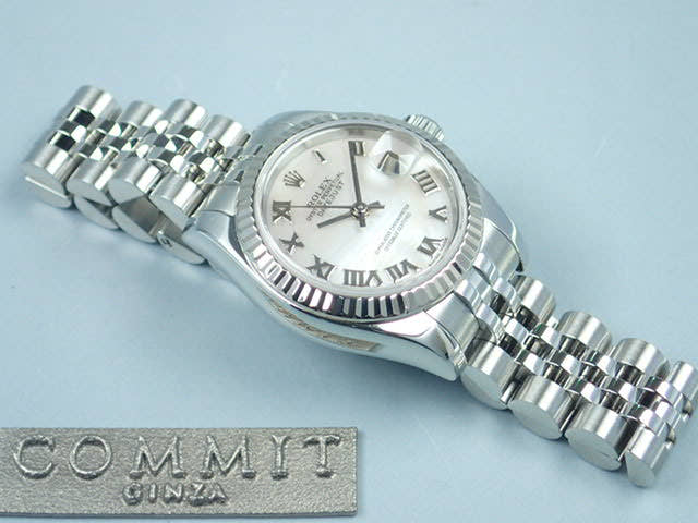 ロレックス デイトジャスト Ref.179174NR ホワイトシェルローマン文字盤 中古 datejust-65 ジュビリーブレスレット