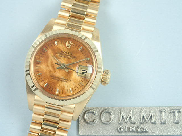 ロレックス デイトジャスト Ref.6917/8 ウォルナットダイヤル文字盤 中古 datejust-69 プレジデントブレスレット