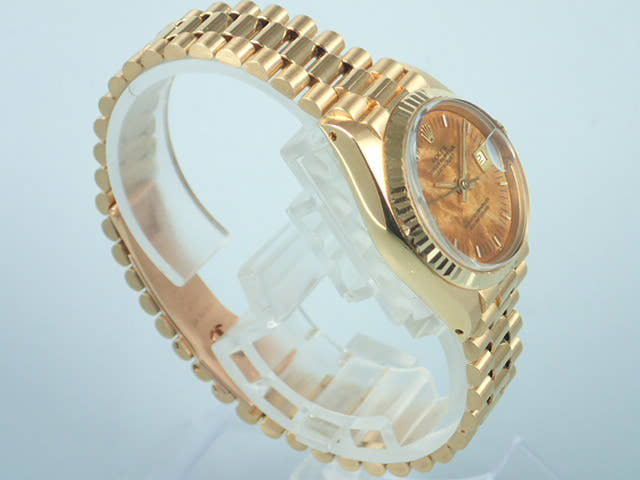 ロレックス デイトジャスト Ref.6917/8 ウォルナットダイヤル文字盤 中古 datejust-69 プレジデントブレスレット