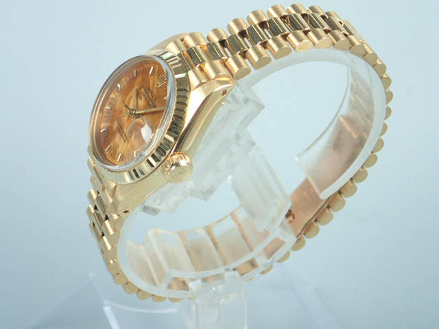 ロレックス デイトジャスト Ref.6917/8 ウォルナットダイヤル文字盤 中古 datejust-69 プレジデントブレスレット