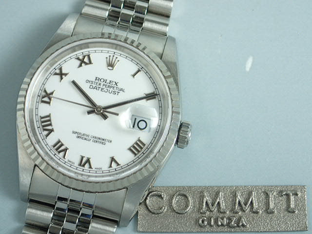ロレックス デイトジャスト Ref.16234 ホワイト文字盤 中古 datejust-74 ジュビリーブレスレット