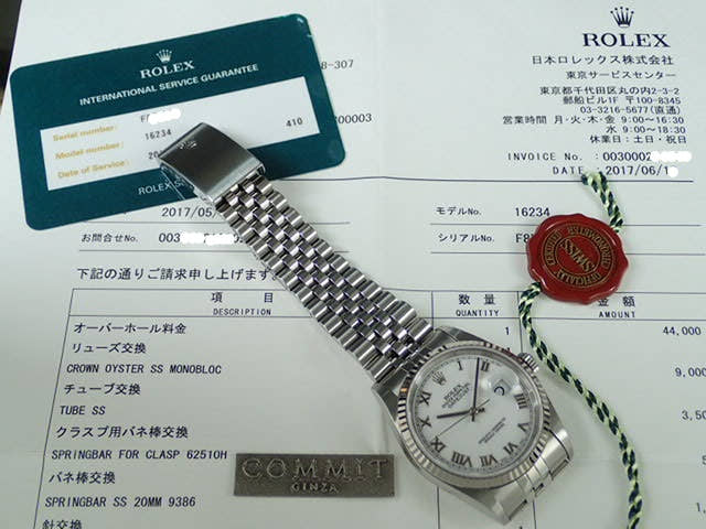 ロレックス デイトジャスト Ref.16234 ホワイト文字盤 中古 datejust-74 ジュビリーブレスレット