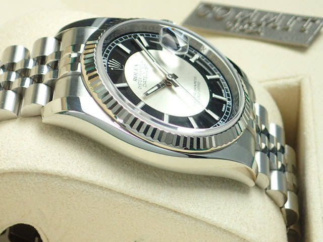 ロレックス デイトジャスト Ref.116234 シルバー/ブラック文字盤 中古 datejust-75 ジュビリーブレスレット