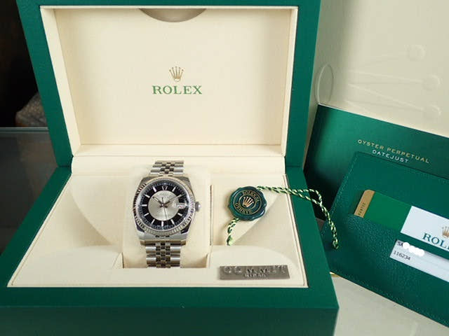 ロレックス デイトジャスト Ref.116234 シルバー/ブラック文字盤 中古 datejust-75 ジュビリーブレスレット