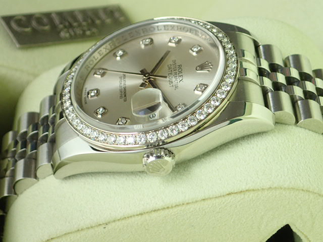 Rolex Datejust Silver 10P/Bezel Diamond G Series