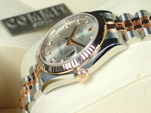 Rolex Datejust Silver 10P Diamond