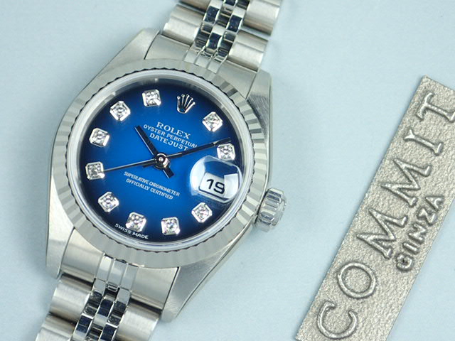 Rolex Datejust 10P Diamond Blue Gradient Ladies [Good Condition]