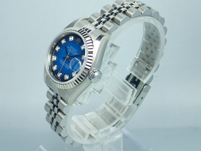 Rolex Datejust 10P Diamond Blue Gradient Ladies [Good Condition]