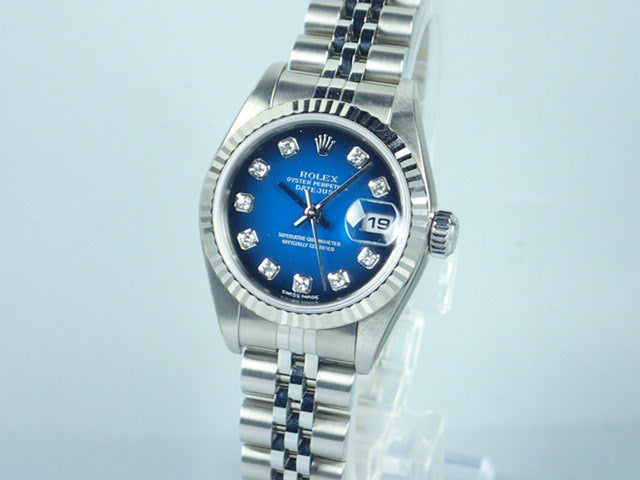 Rolex Datejust 10P Diamond Blue Gradient Ladies [Good Condition]