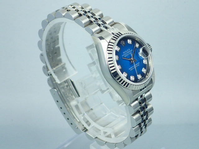 Rolex Datejust 10P Diamond Blue Gradient Ladies [Good Condition]