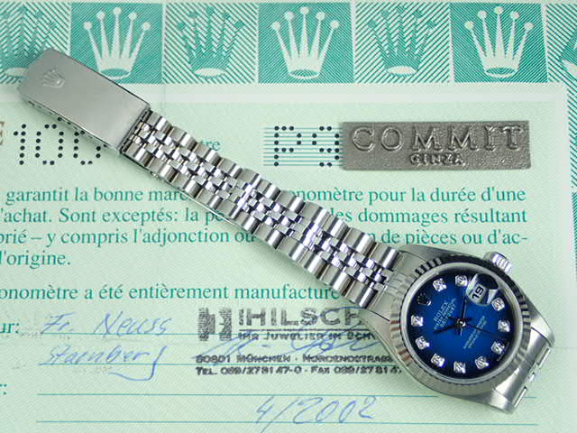 Rolex Datejust 10P Diamond Blue Gradient Ladies [Good Condition]