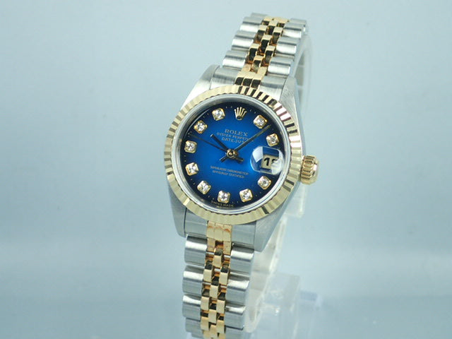 Rolex Datejust Ladies Bluegrass 10P Diamond Ref.69173G