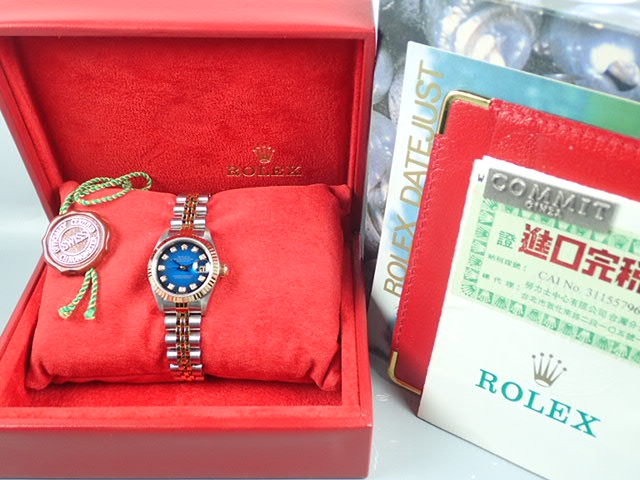 Rolex Datejust Ladies Bluegrass 10P Diamond Ref.69173G