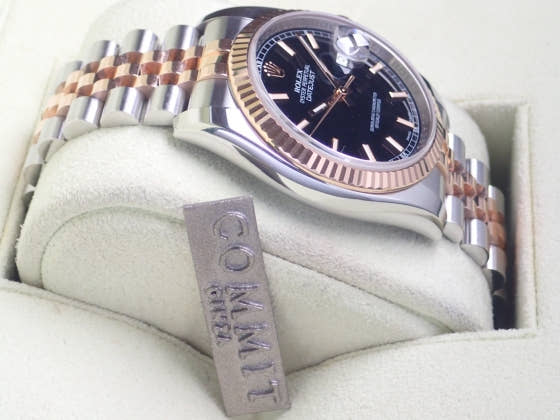 ロレックス デイトジャスト Ref.116231 ブラック文字盤 中古 datejust-8 ジュビリーブレスレット