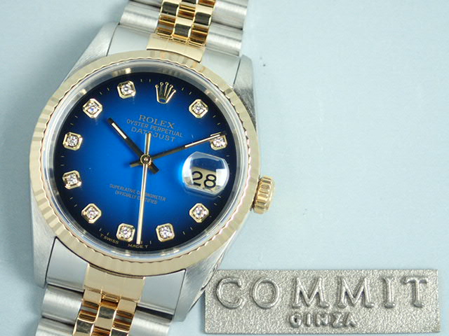 Rolex Datejust Blue Gradient 10P Diamond