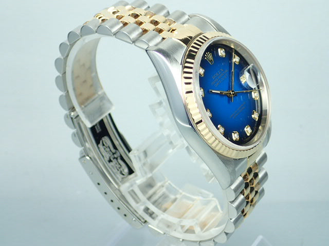 Rolex Datejust Blue Gradient 10P Diamond