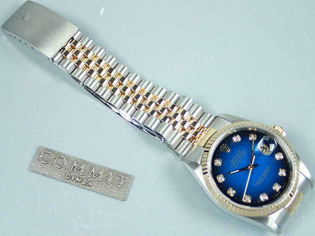 ロレックス デイトジャスト Ref.16233G ブルーグラデーション文字盤 中古 datejust-95 ジュビリーブレスレット