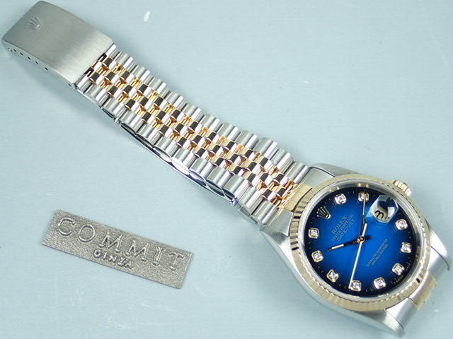 Rolex Datejust Blue Gradient 10P Diamond