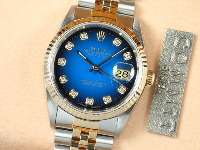 ロレックス デイトジャスト Ref.16233G ブルーグラデーション文字盤 中古 datejust-95 ジュビリーブレスレット