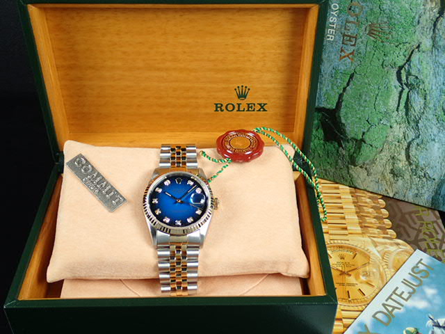 Rolex Datejust Blue Gradient 10P Diamond