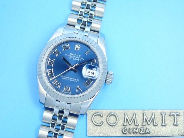 ロレックス デイトジャスト Ref.179174 ブルーローマン文字盤 中古 datejust-96 ジュビリーブレスレット