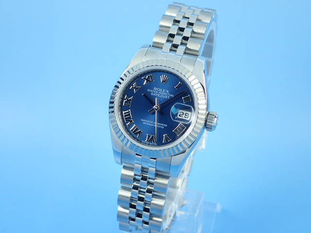 ロレックス デイトジャスト Ref.179174 ブルーローマン文字盤 中古 datejust-96 ジュビリーブレスレット