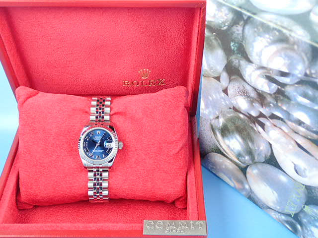ロレックス デイトジャスト Ref.179174 ブルーローマン文字盤 中古 datejust-96 ジュビリーブレスレット