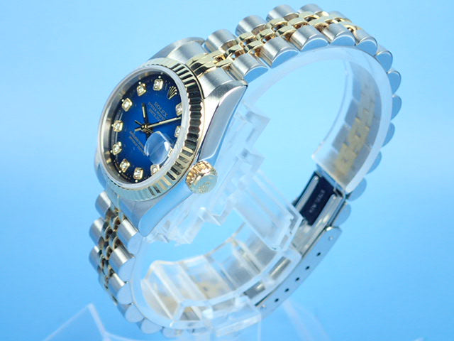 Rolex Datejust Bluegras 10P Diamond Ladies