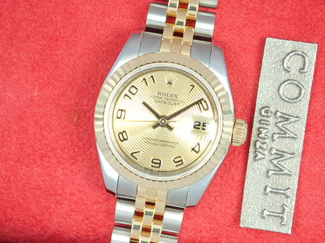 ロレックス デイトジャスト Ref.179173 イエローコンセントリック文字盤 中古 datejust-99 ジュビリーブレスレット