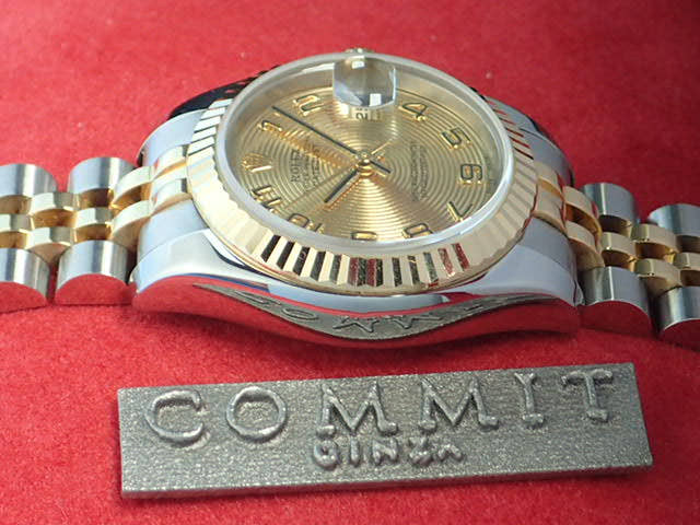 ロレックス デイトジャスト Ref.179173 イエローコンセントリック文字盤 中古 datejust-99 ジュビリーブレスレット