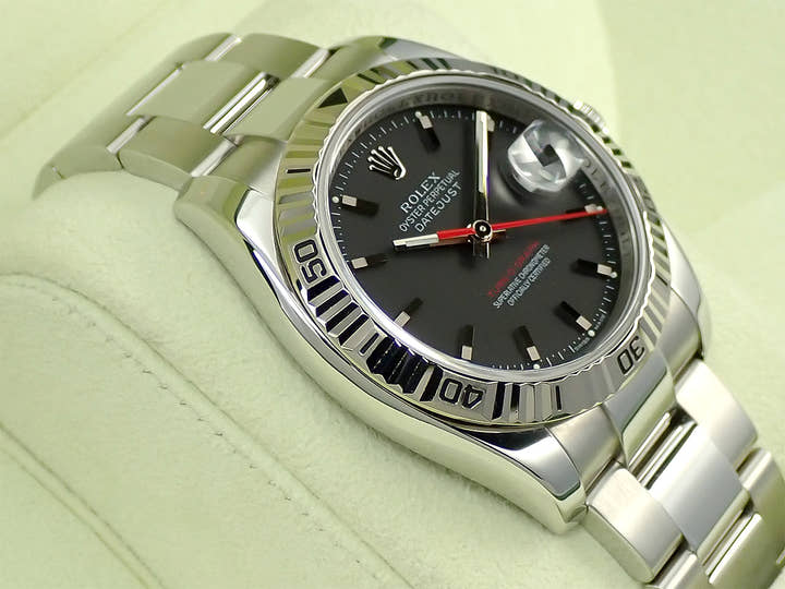 ロレックス デイトジャスト ターノグラフ Ref.116264 ステンレススチール/ホワイトゴールド ブラック文字盤 オイスターブレスレット