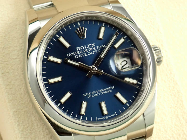 ロレックス デイトジャスト36 Ref.126200 ステンレススチール ブライトブルー文字盤 オイスターブレスレット 未使用 M65577R2