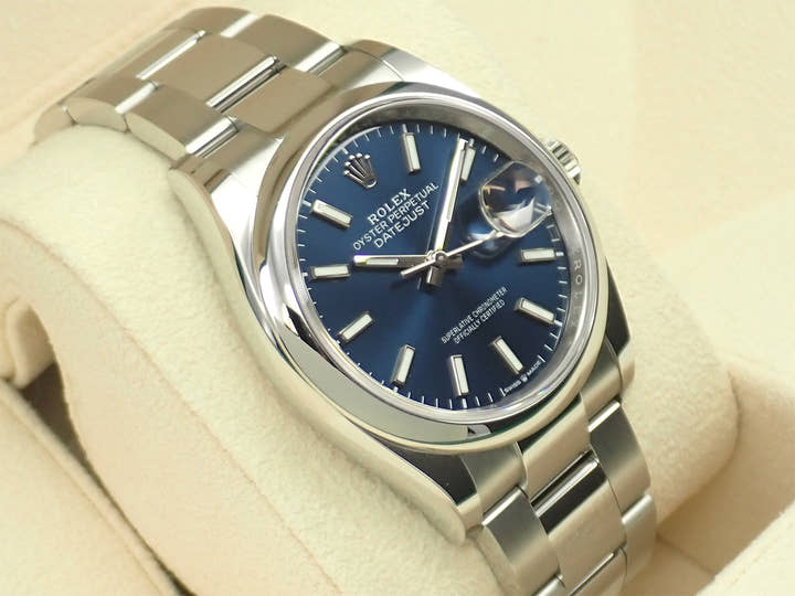 ロレックス デイトジャスト36 Ref.126200 ステンレススチール ブライトブルー文字盤 オイスターブレスレット 未使用 M65577R2