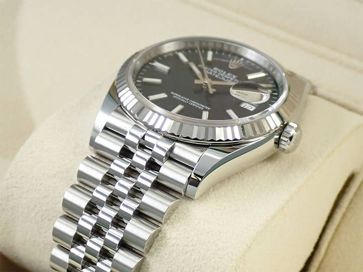 ロレックス デイトジャスト36 Ref.126234 ステンレススチール/ホワイトゴールド ブルー文字盤 ジュビリーブレスレット 美品 28Y6Z31A