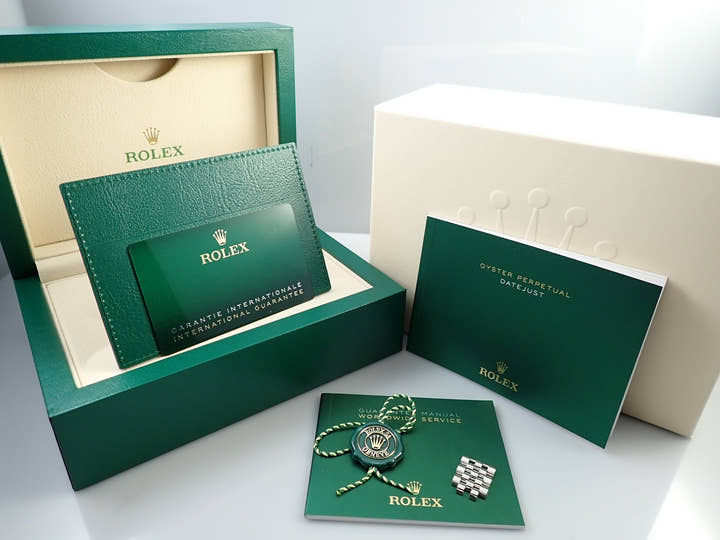 ロレックス デイトジャスト36 Ref.126234 ステンレススチール/ホワイトゴールド スレートローマン文字盤 ジュビリーブレスレット 未使用 3CCSVHVW