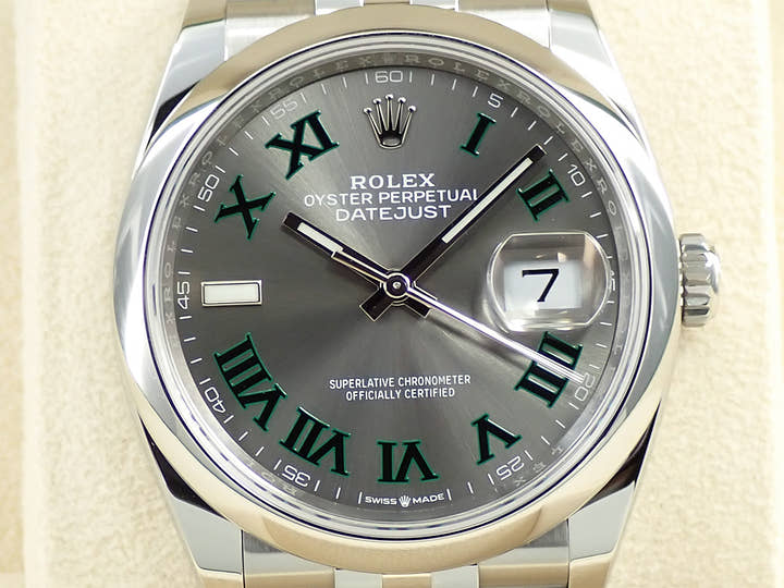 ロレックス デイトジャスト36 Ref.126200 ステンレススチール スレート文字盤 ジュビリーブレスレット